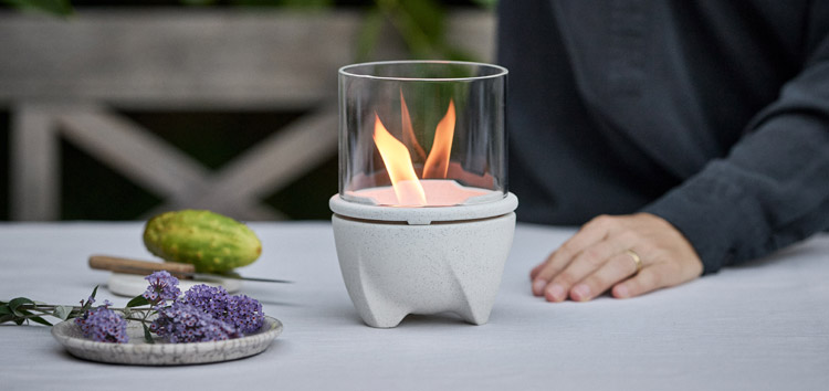 Indoor CeraLava mit Windglas